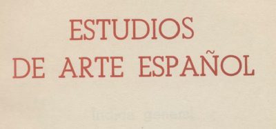 Nueva Publicación Disponible: ESTUDIOS DE ARTE ESPAÑOL, 1974